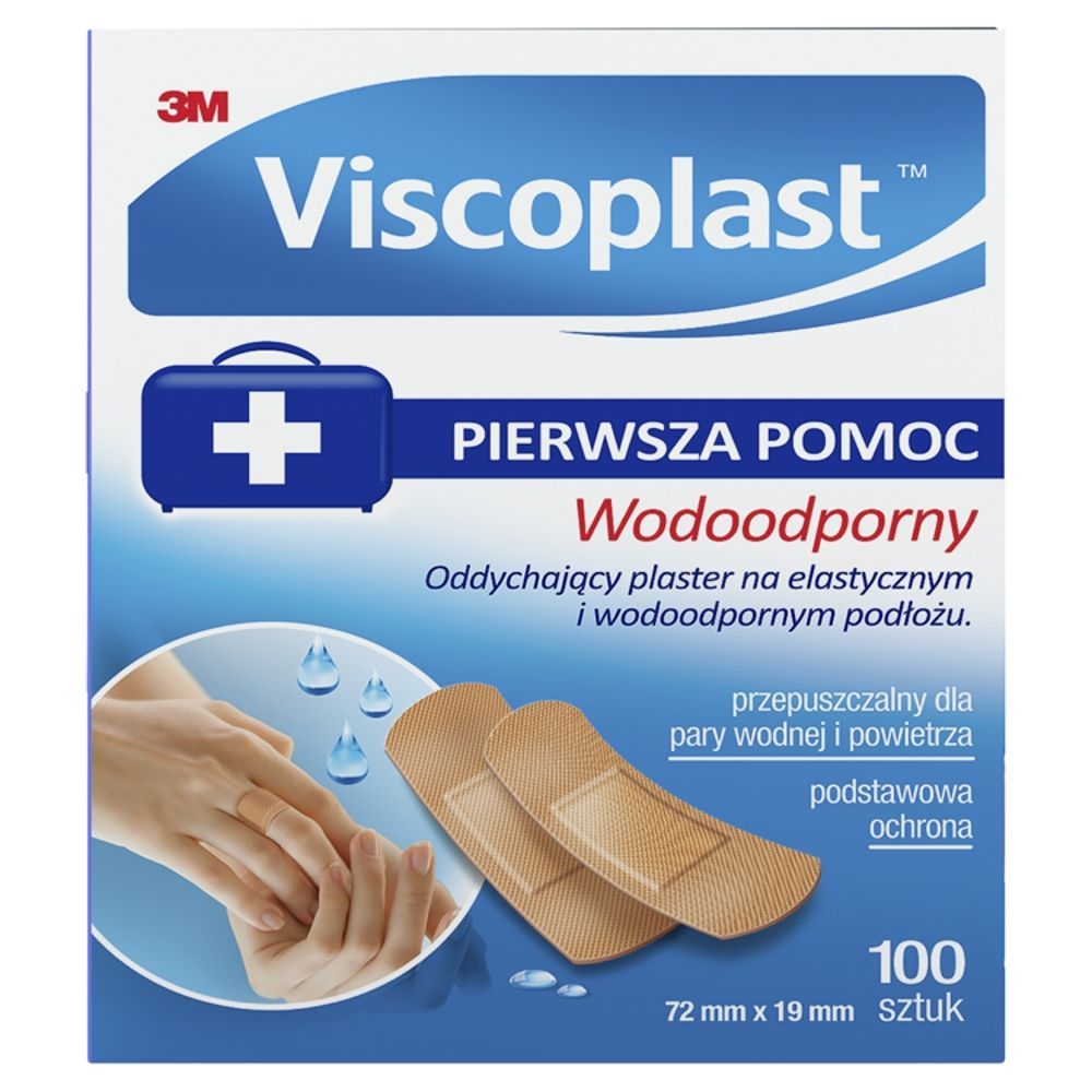 Viscoplast Wodoodporny, plastry, 72 mm x 19 mm, 100 szt.