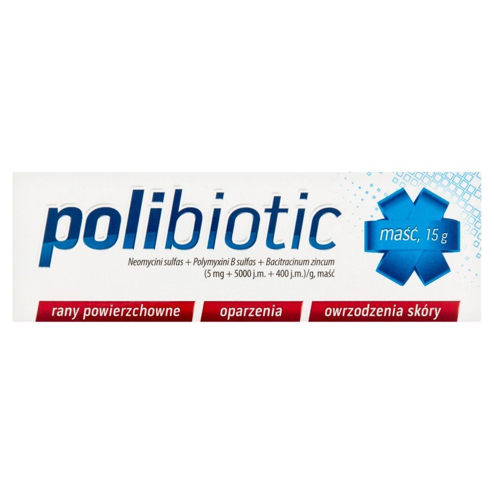 Polibiotic, (5 mg + 5000 j.m. + 400 j.m.)/g, maść, 15 g produktu