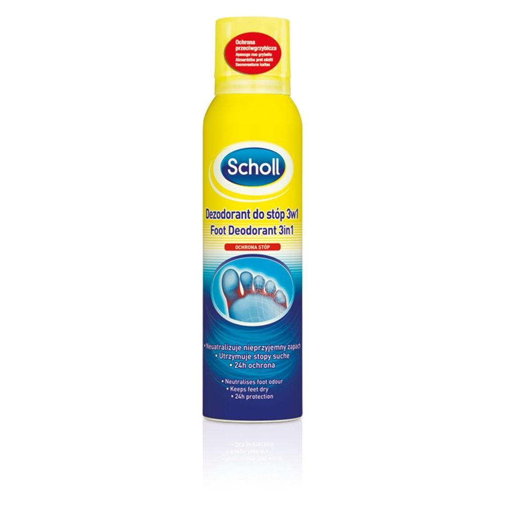 Scholl, dezodorant do st&oacute;p 3w1, 150 ml