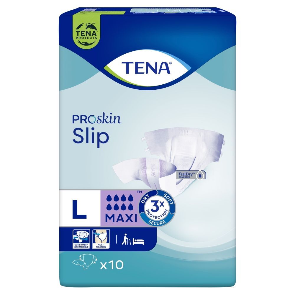 TENA ProSkin Slip Maxi, pieluchomajtki, rozmiar L, 10 szt.