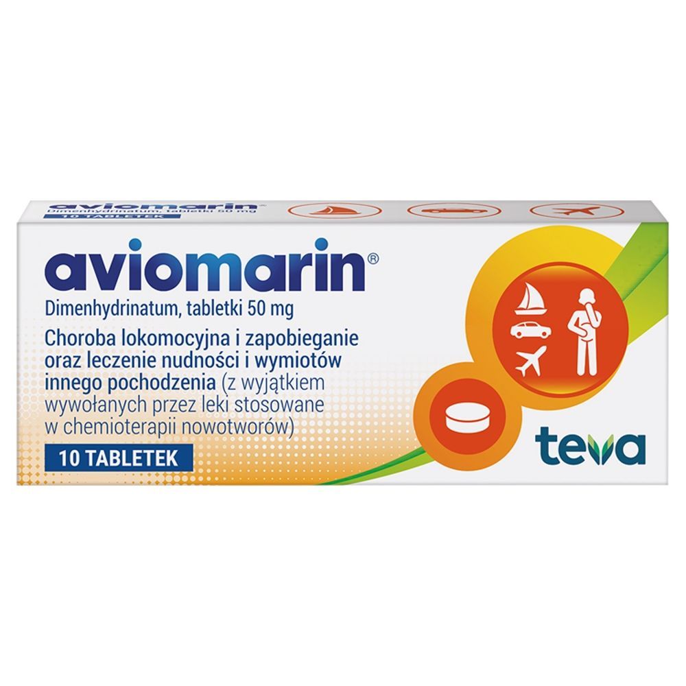 AVIOMARIN, 50 mg, tabletki, 10 tabletek