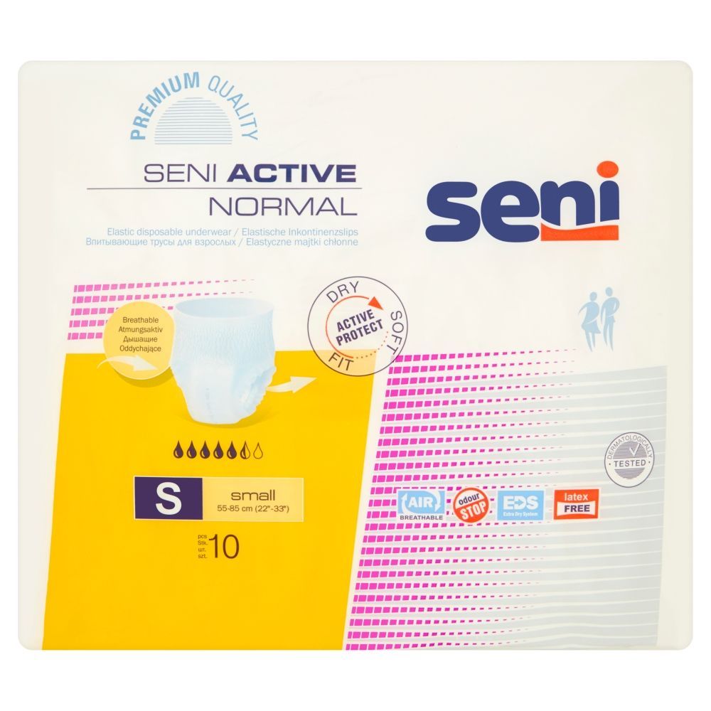 Seni Active Normal, majtki chłonne, rozmiar S, 10 szt.