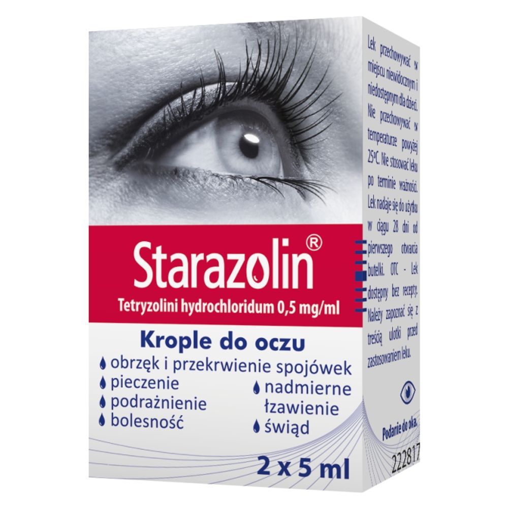 Starazolin, 0,5 mg/ml, krople do oczu, 2 x 5ml