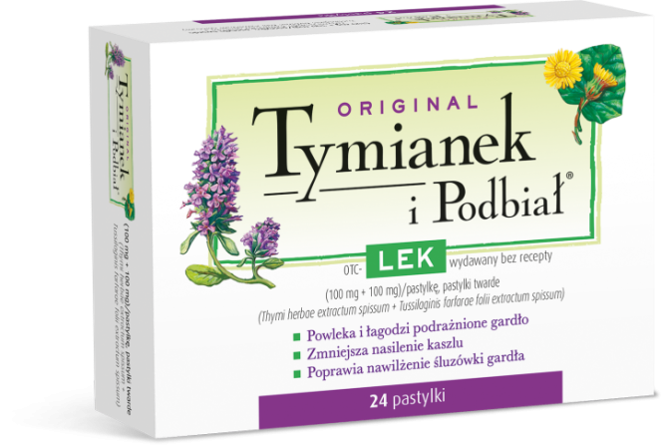 Original Tymianek i Podbiał, pastylki twarde, 24 szt.