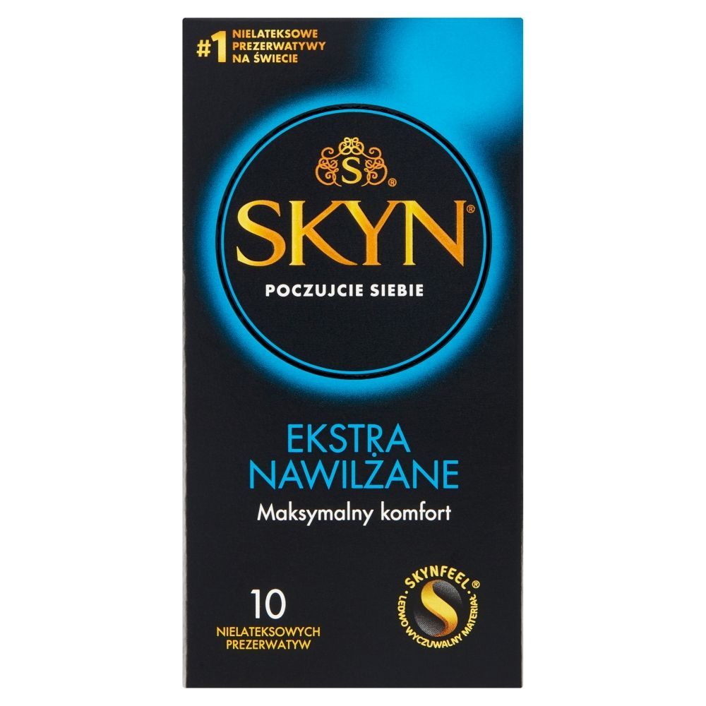 Skyn Ekstra Nawilżane, nielateksowe prezerwatywy, 10 szt.