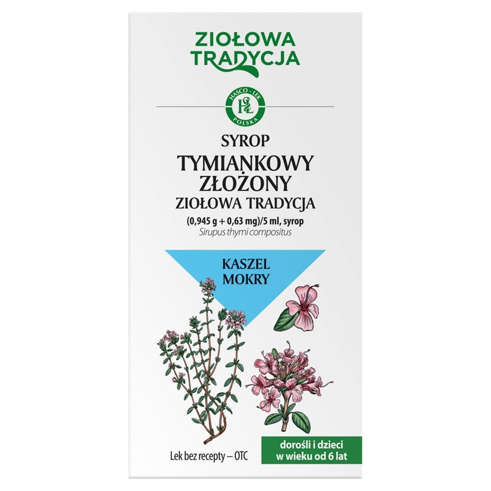 Ziołowa Tradycja Syrop tymiankowy złożony, (0,945 g + 0,63 mg)/5 ml, syrop, 125g