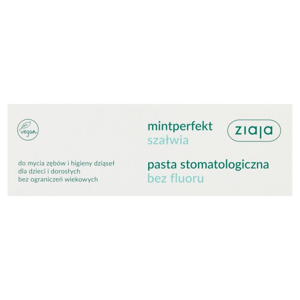 Ziaja Mintperfekt Szałwia, pasta stomatologiczna bez fluoru, 75 ml