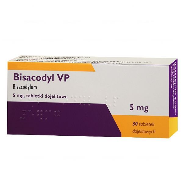 Bisacodyl VP (Fenolax), 5 mg, tabletki dojelitowe