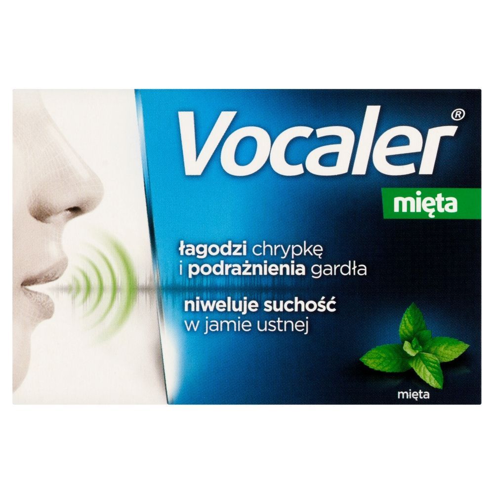 Vocaler mięta, pastylki do ssania, 12 szt.