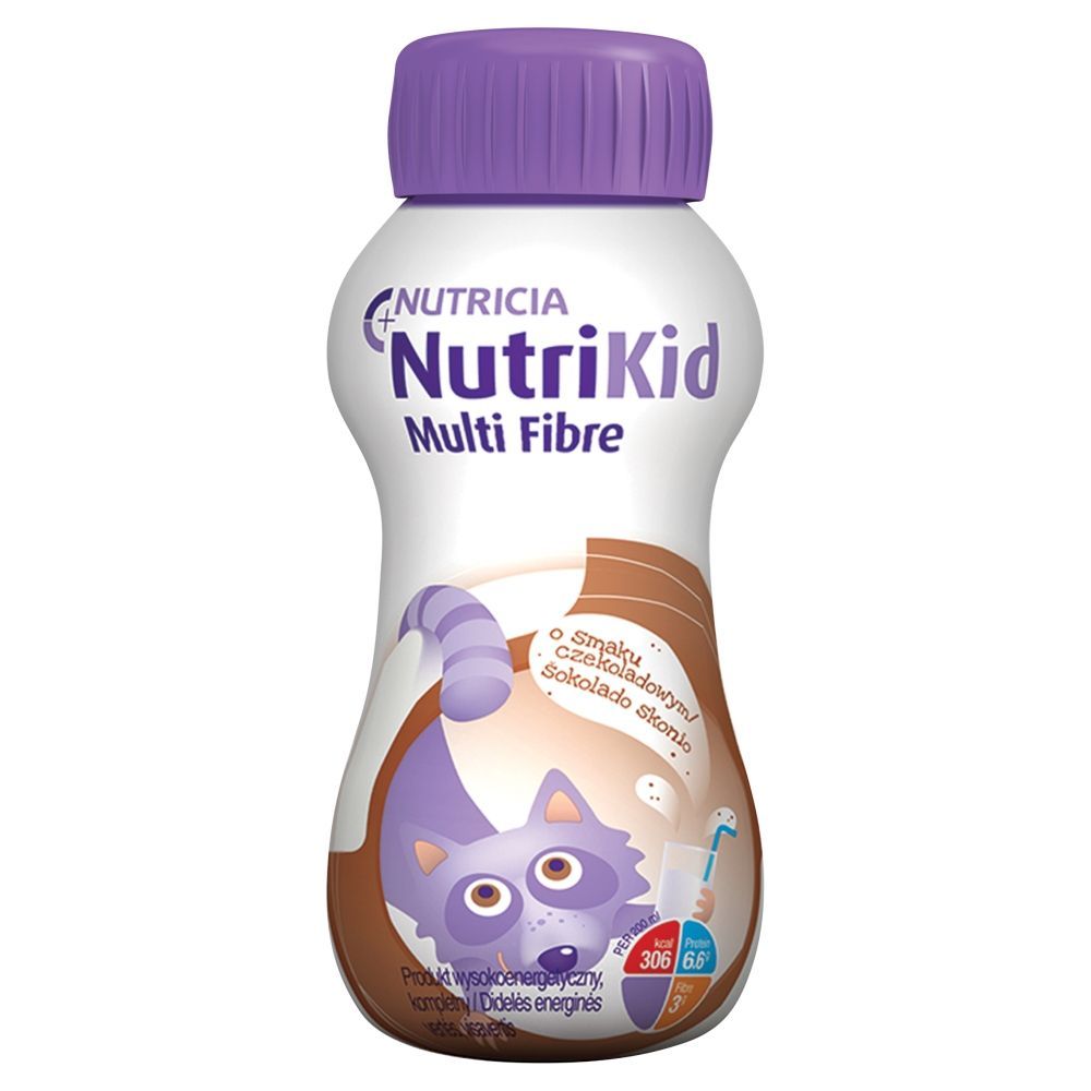 NutriKid Multi Fibre, smak czekoladowy, płyn, 200 ml
