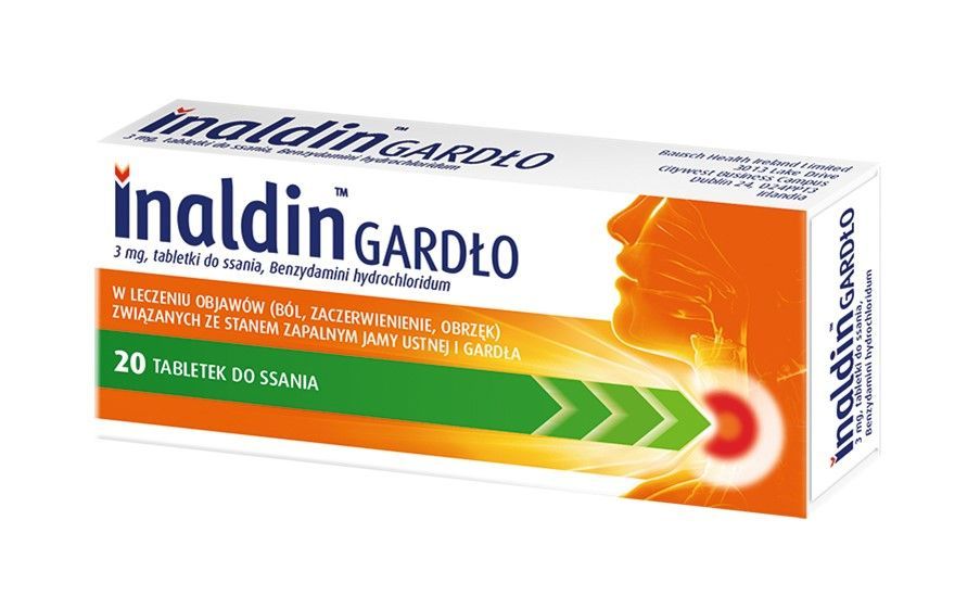 INALDIN Gardło, 3 mg, tabletki do ssania, 10 sztuk