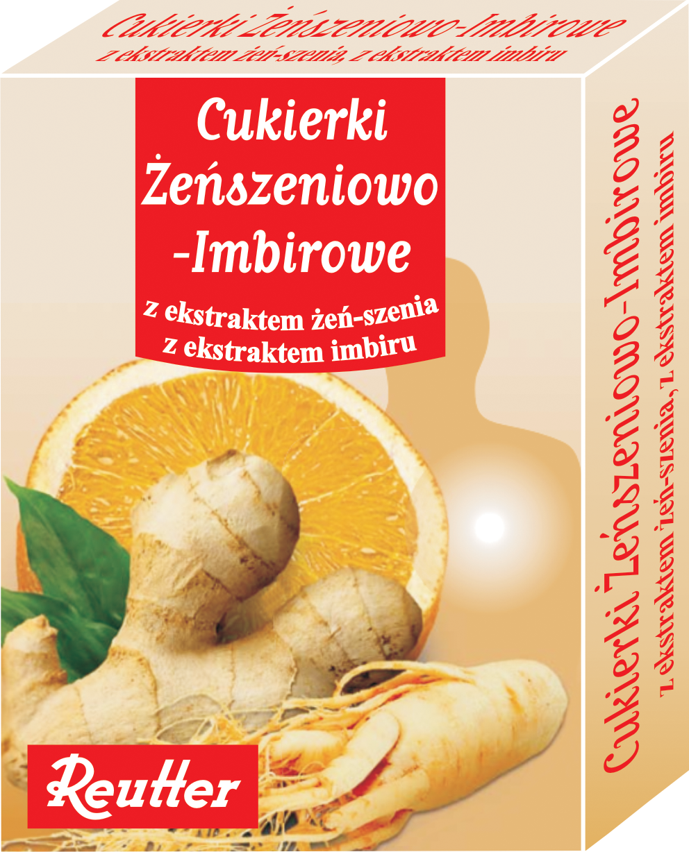 Cukierki, zenszeniowo-imbir., z ekstraktem imbiru, 50 g