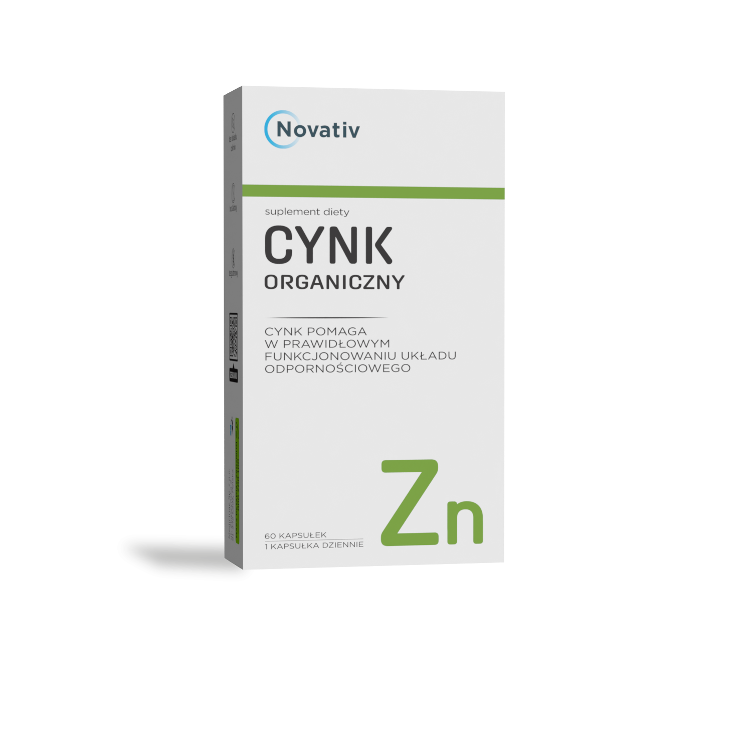 Novativ Cynk Organiczny, kapsułki, 60 sztuk