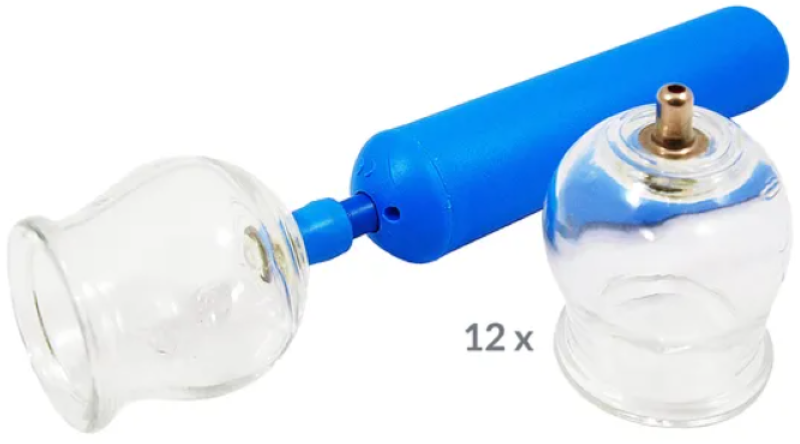 Med Plus, bezogniowe bańki lekarskie, 12 szt. + pompka