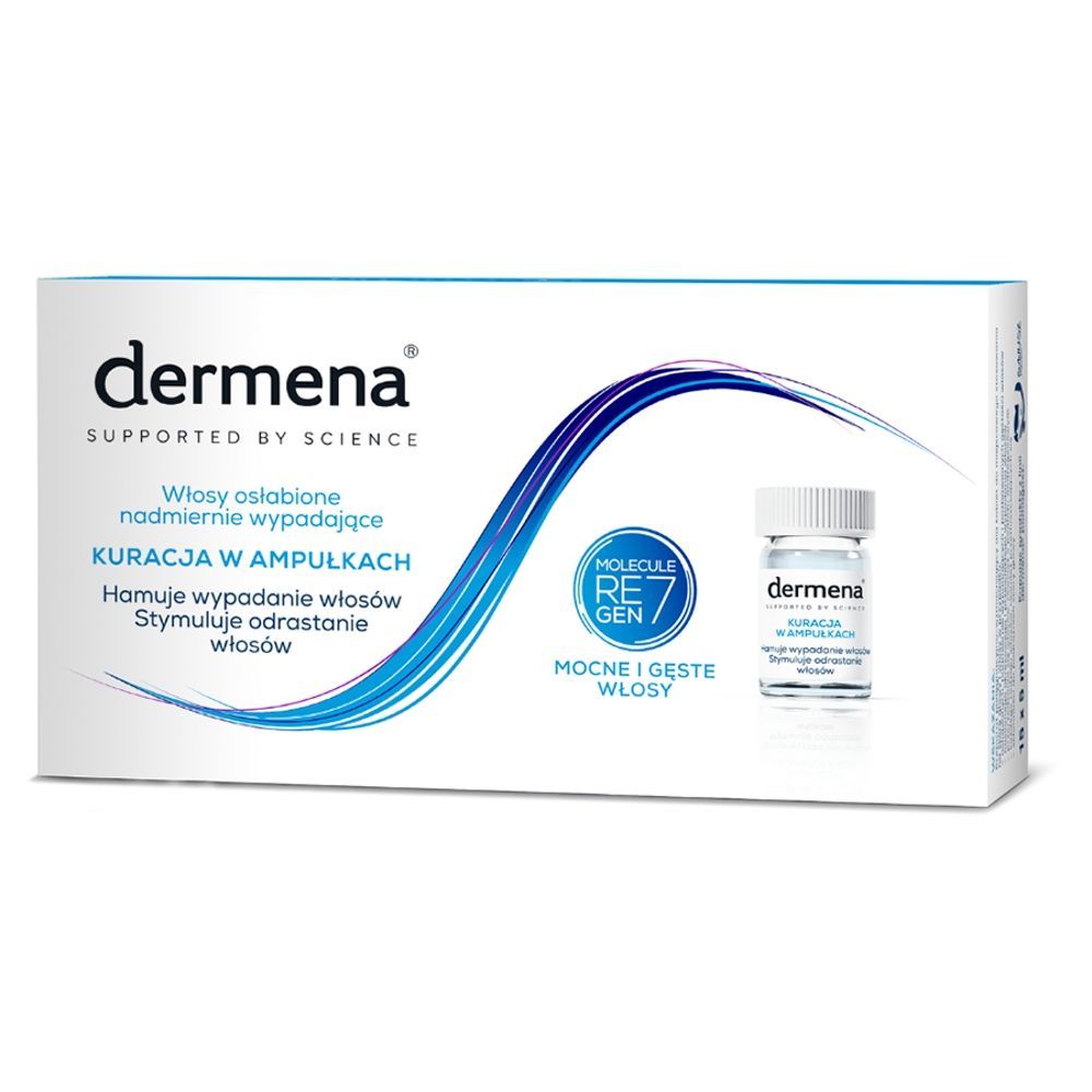 Dermena Hair Care, kuracja do włos&oacute;w osłabionych, nadmiernie wypadających, 5 ml, 15 ampułek
