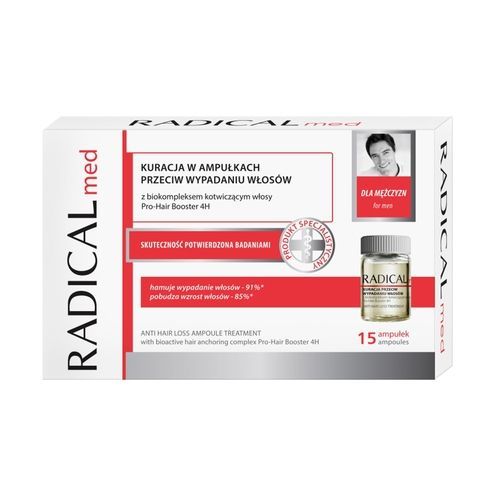 Radical Med, kuracja przeciw wypadaniu włos&oacute;w dla mężczyzn, 5 ml, 15 ampułek