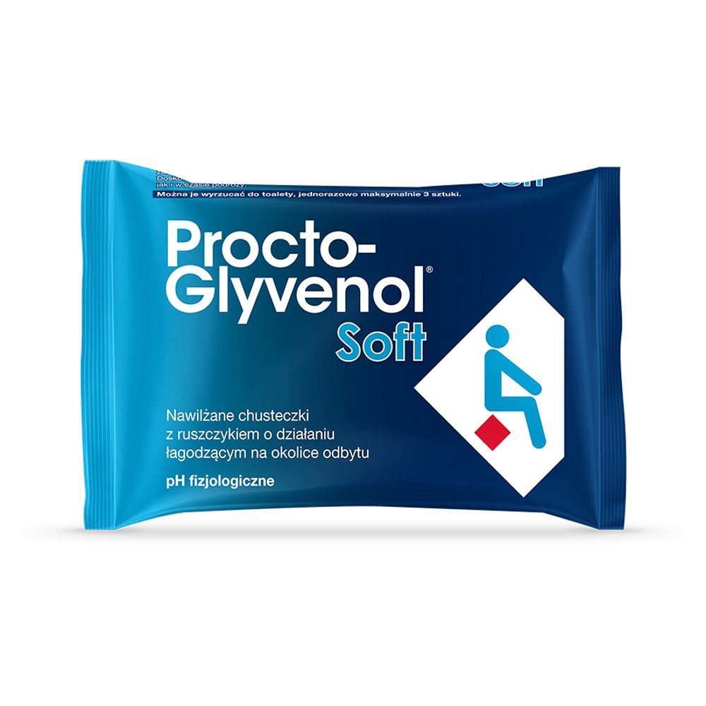Procto-Glyvenol Soft, nawilżane chusteczki dla os&oacute;b z hemoroidami, 30 szt.