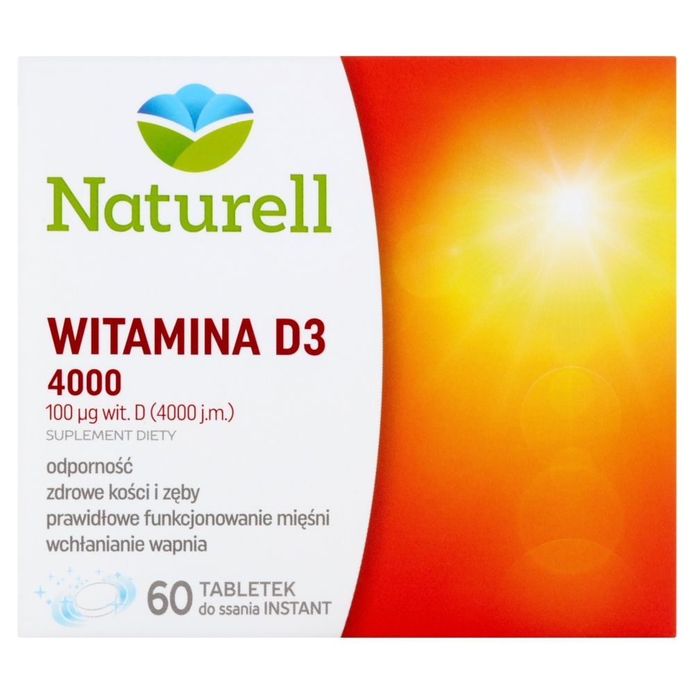 Naturell Witamina D3 4000, tabletki do ssania, 60 szt.