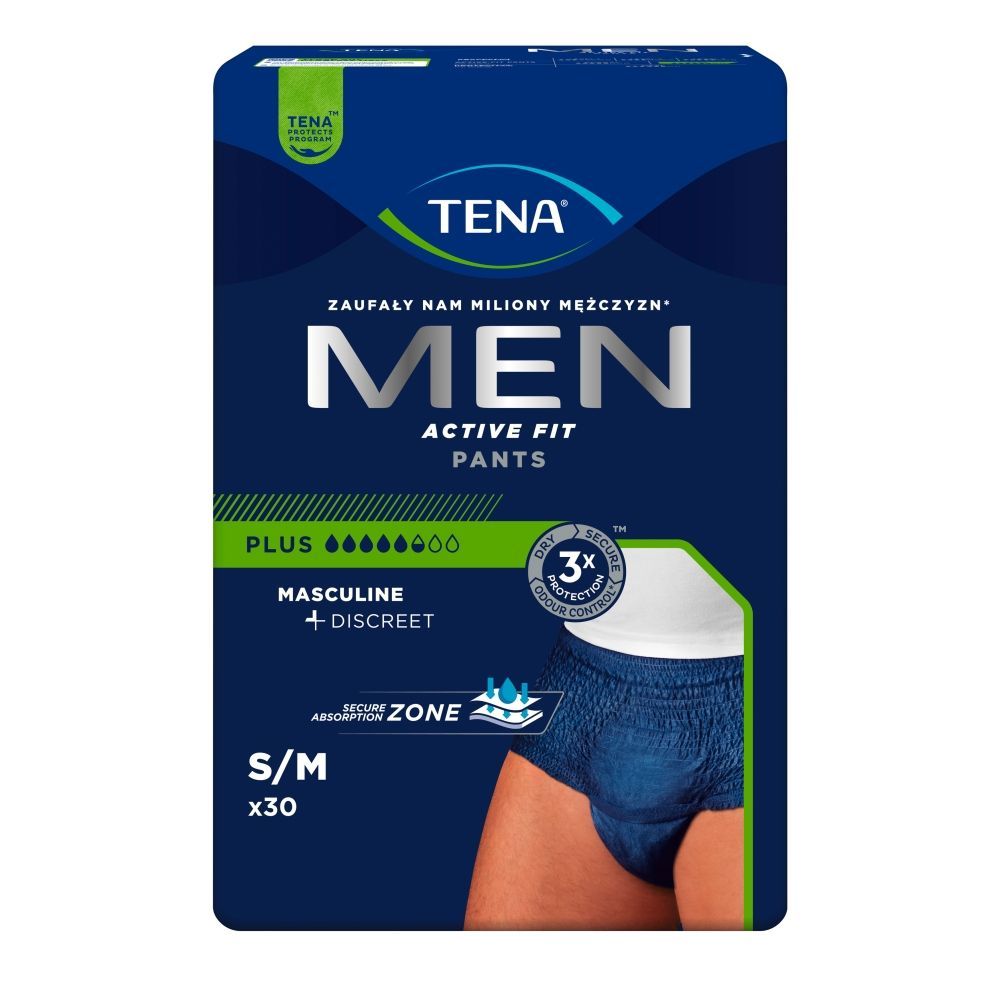 TENA Men Pants Plus, majtki chłonne, rozmiar M, 30 szt.
