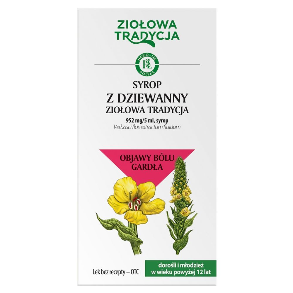 Ziołowa Tradycja Syrop z dziewanny, 952 mg/5 ml, syrop, 125 g