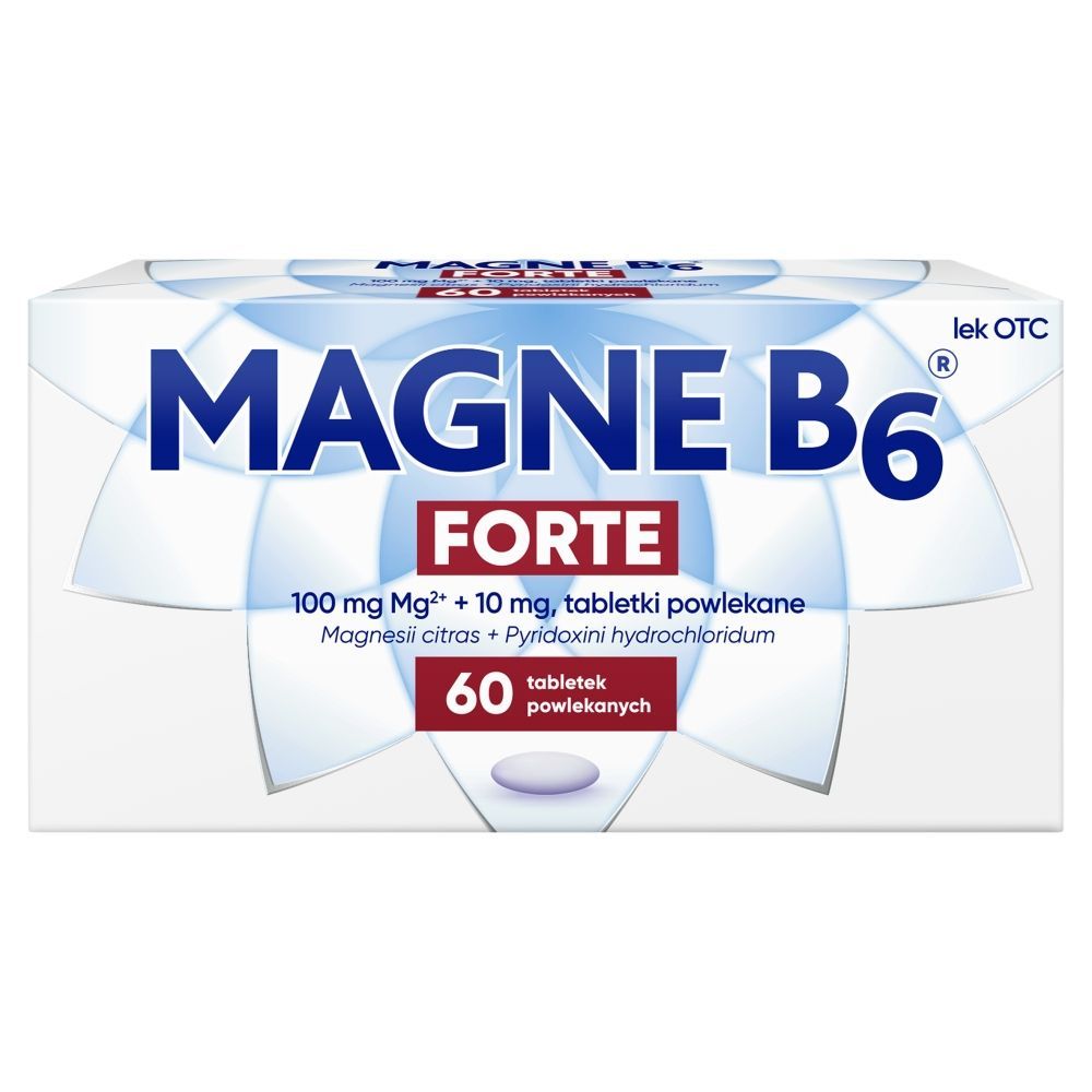 MAGNE B6 Forte, 100 mg + 10 mg, tabletki powlekane, 60 sztuk