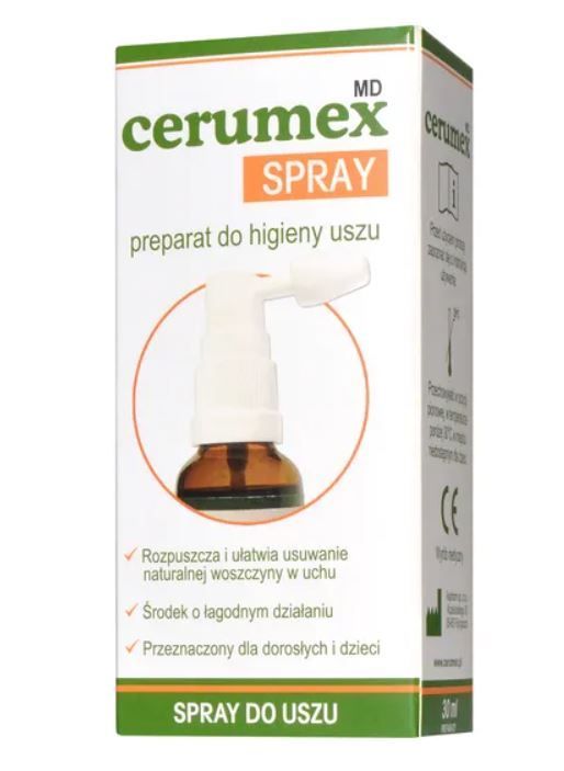 Cerumex, spray, do usuwania woskowiny usznej, 15 ml