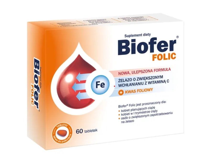 Biofer Folic, tabletki, 60 szt.