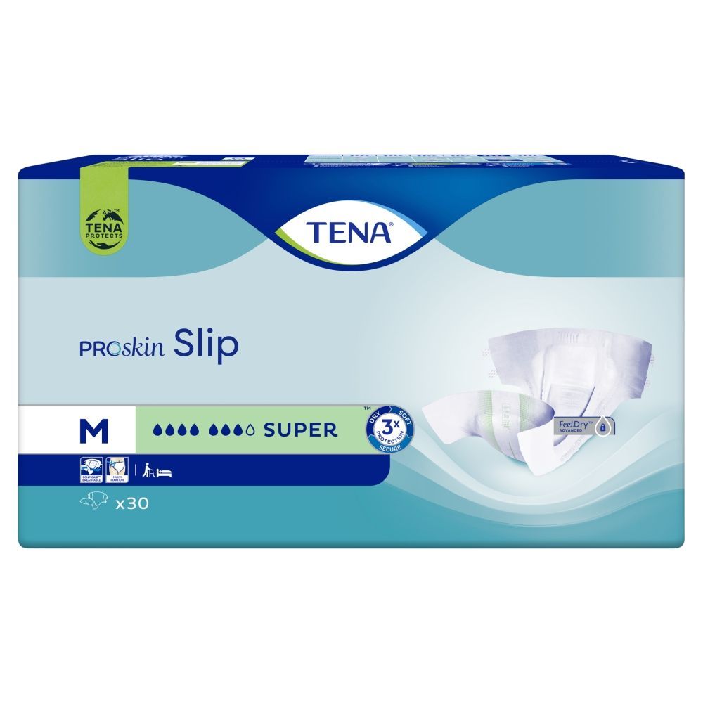 TENA Slip ProSkin Super, pieluchomajtki, rozmiar M, 30 szt.