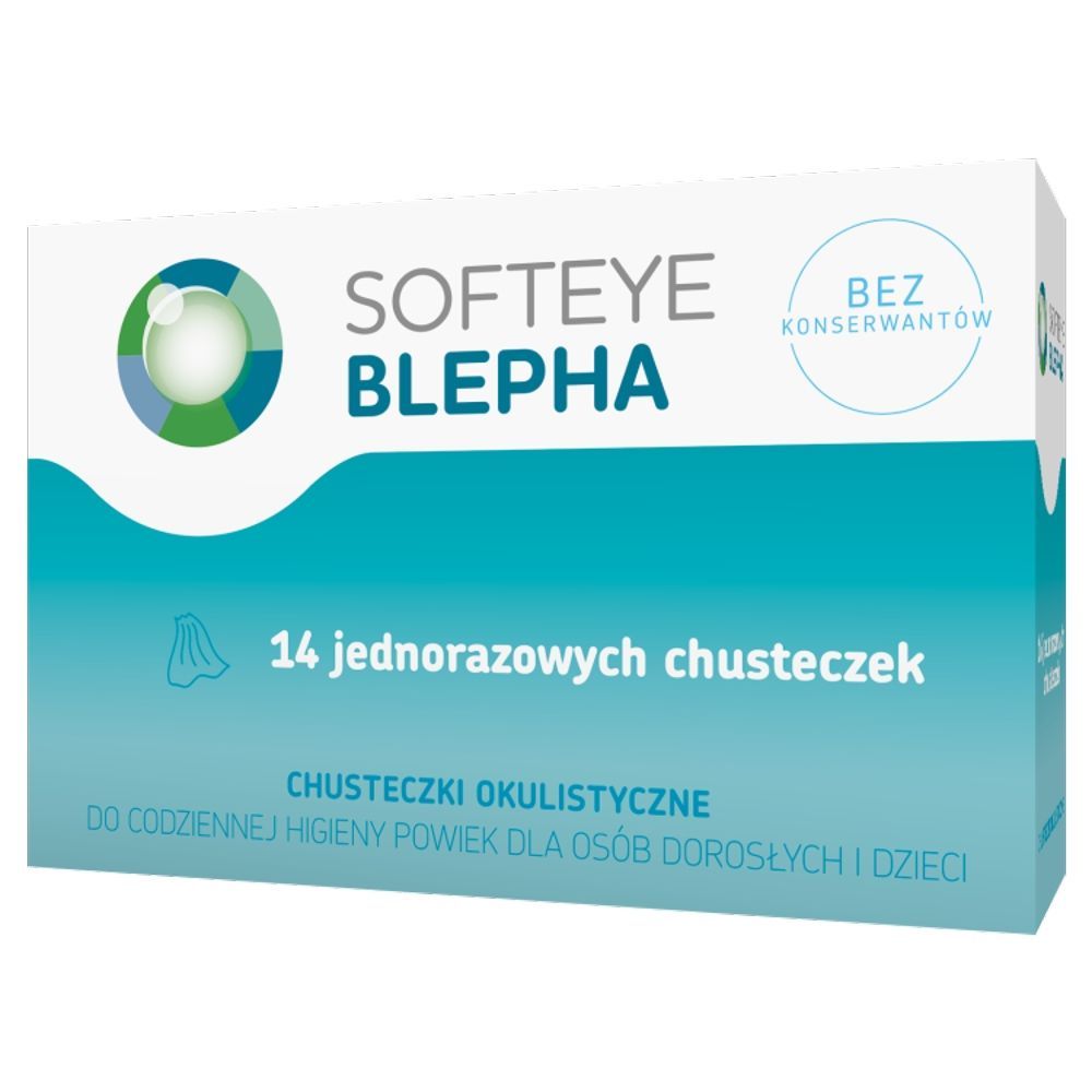 Softeye Blepha, chusteczki okulistyczne, 14 szt.