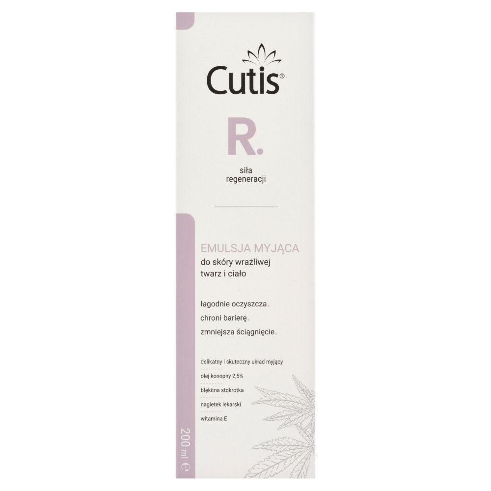 Cutis R-REGENERACJA, emulsja myjąca do sk&oacute;ry wrażliwej &ndash; twarz i ciało, 200 ml