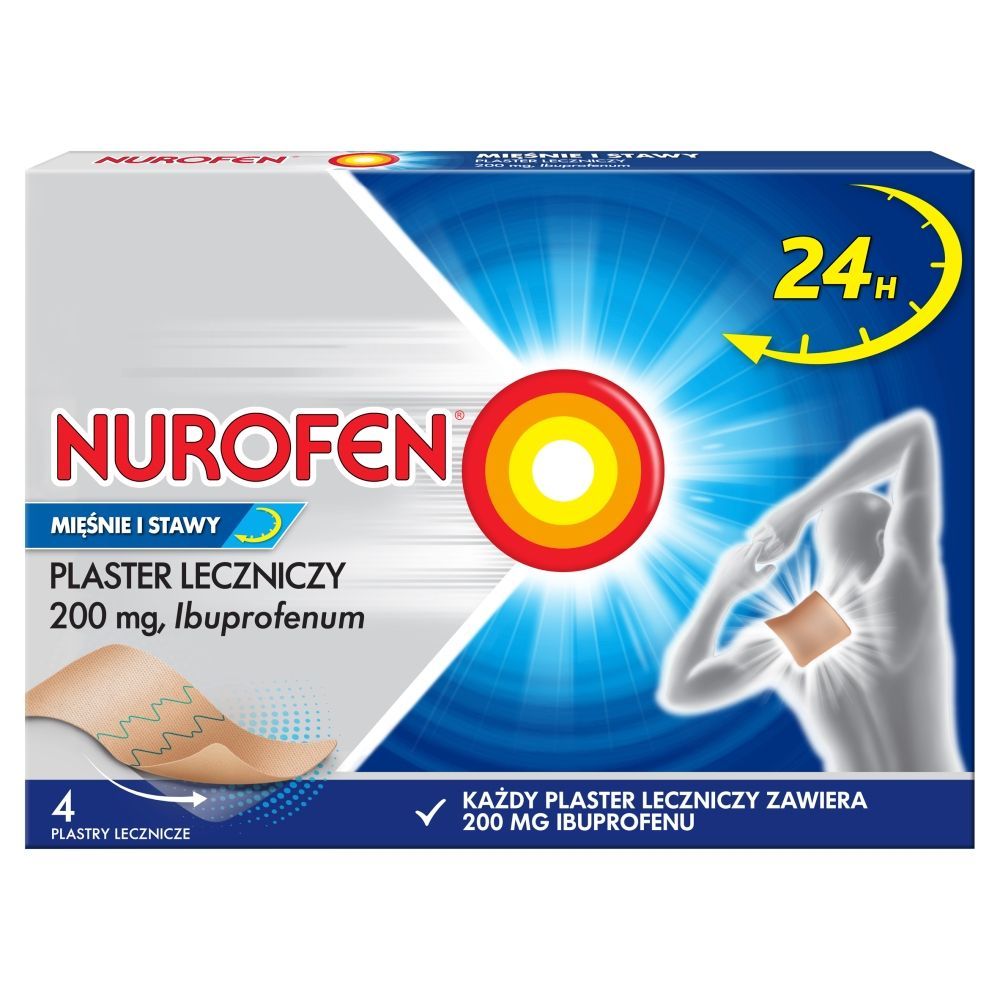 Nurofen Mięśnie i Stawy, 200 mg, plastry lecznicze, 4 szt.