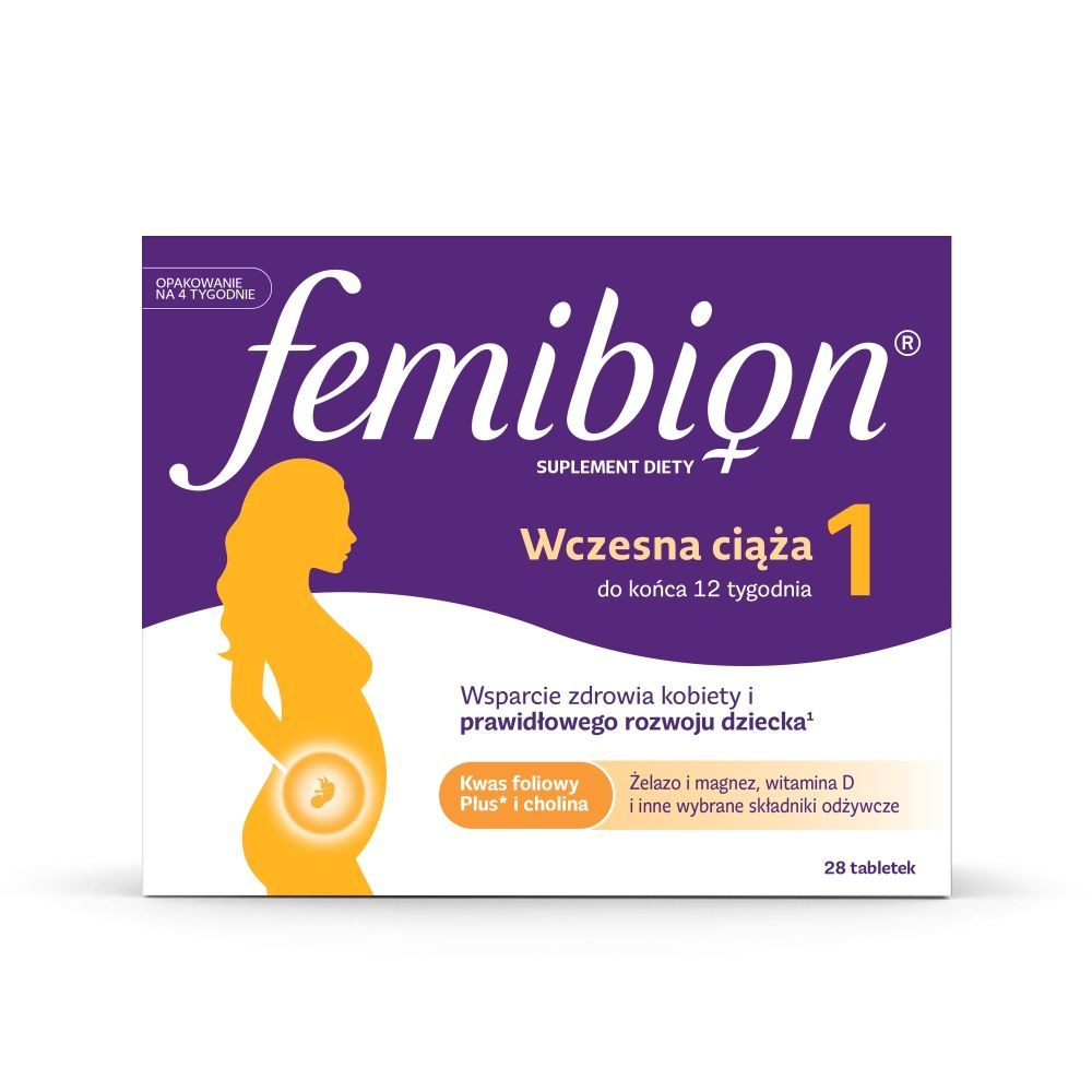 Femibion 1 Wczesna ciąża, tabletki powlekane, 28 szt.