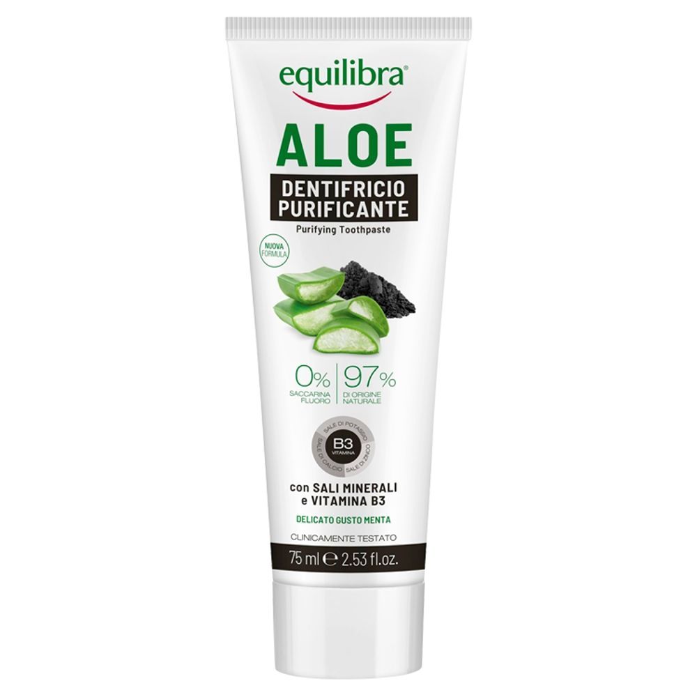 Equilibra, aloesowa pasta do zęb&oacute;w oczyszczająca, 75 ml
