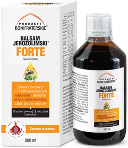 Produkty Bonifraterskie Balsam Jerozolimski Forte, płyn, 200 ml