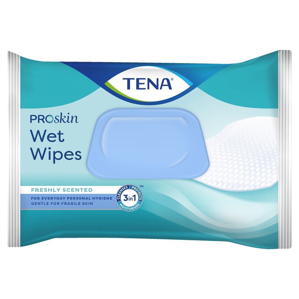 TENA Wet Wipe, chusteczki nawilżane 3w1, 48 szt.