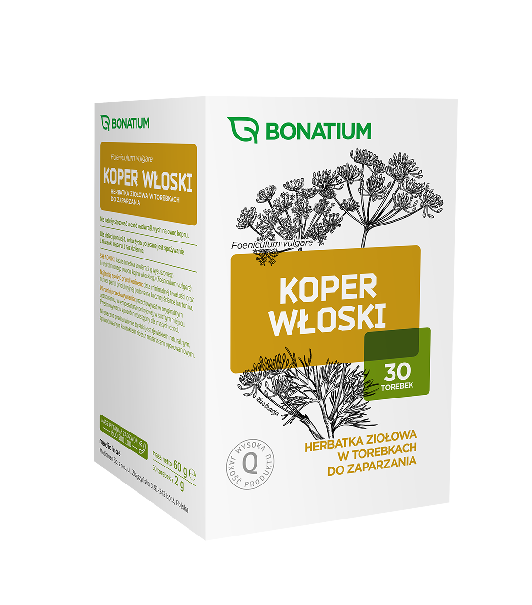 Bonatium Koper włoski, herbatka ziołowa, 30 sztuk