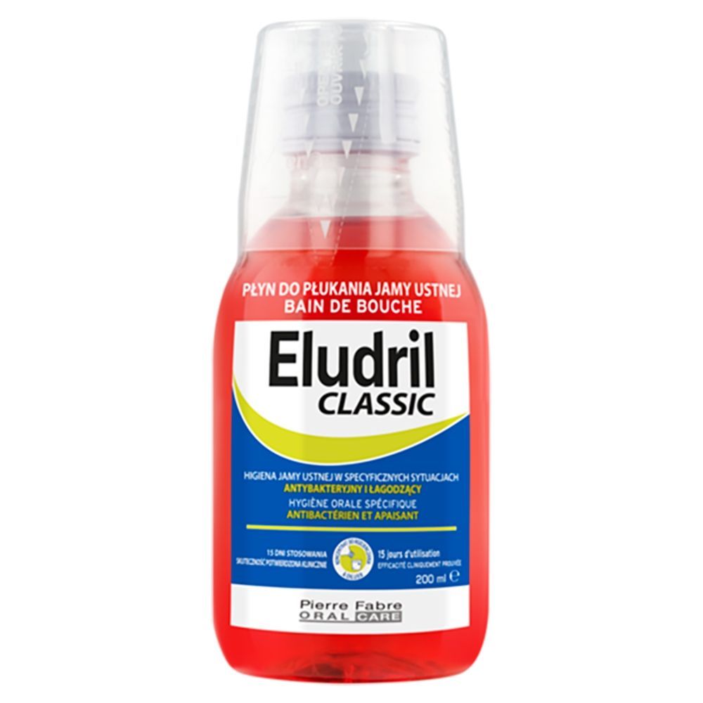 Eludril Classic, płyn do płukania jamy ustnej, 200 ml