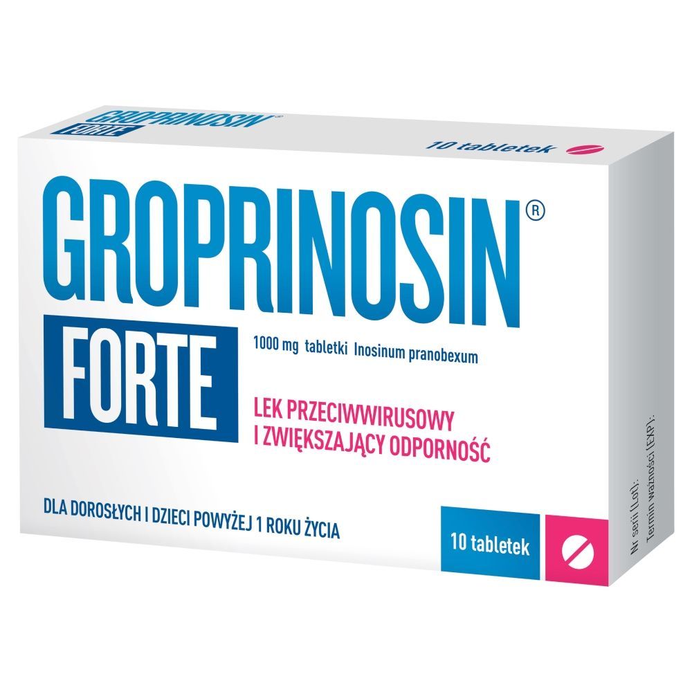 Groprinosin Forte, 1000 mg, tabletki, 10 szt.