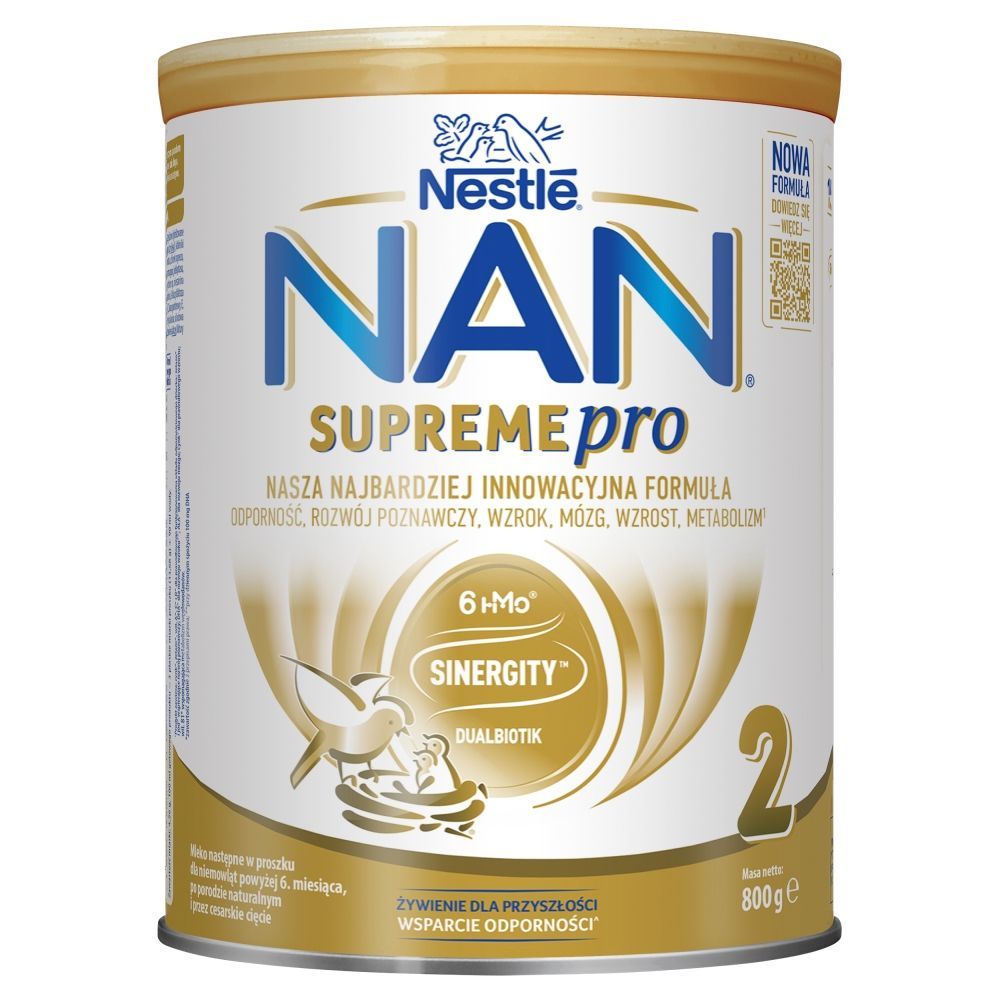 Mleko Nan Supreme 2 HM-0, prosz.,pow.6m-ca, 800 g