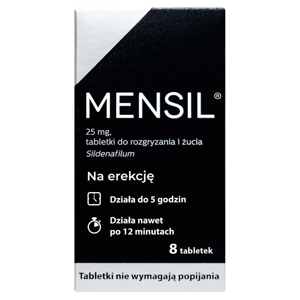 Mensil, 25  mg, tabletki do rozgryzania, żucia, 8 szt.