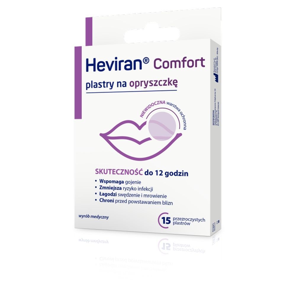 Heviran Comfort, plasty na opryszczkę, 15 szt.