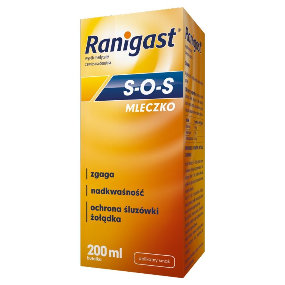 Ranigast S-O-S MLECZKO, zawiesina doustna, 200 ml