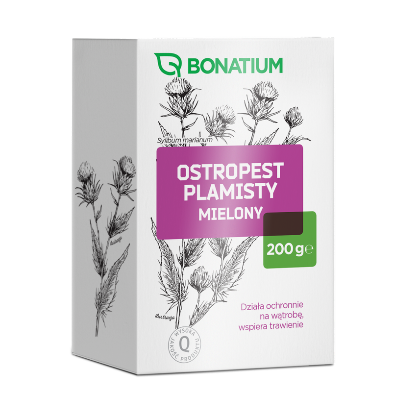 Bonatium Ostropest Plamisty Mielony zioła do zaparzania, 200 g