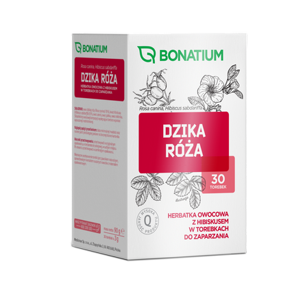 Bonatium Dzika r&oacute;ża, herbatka owocowa z hibiskusem 30szt