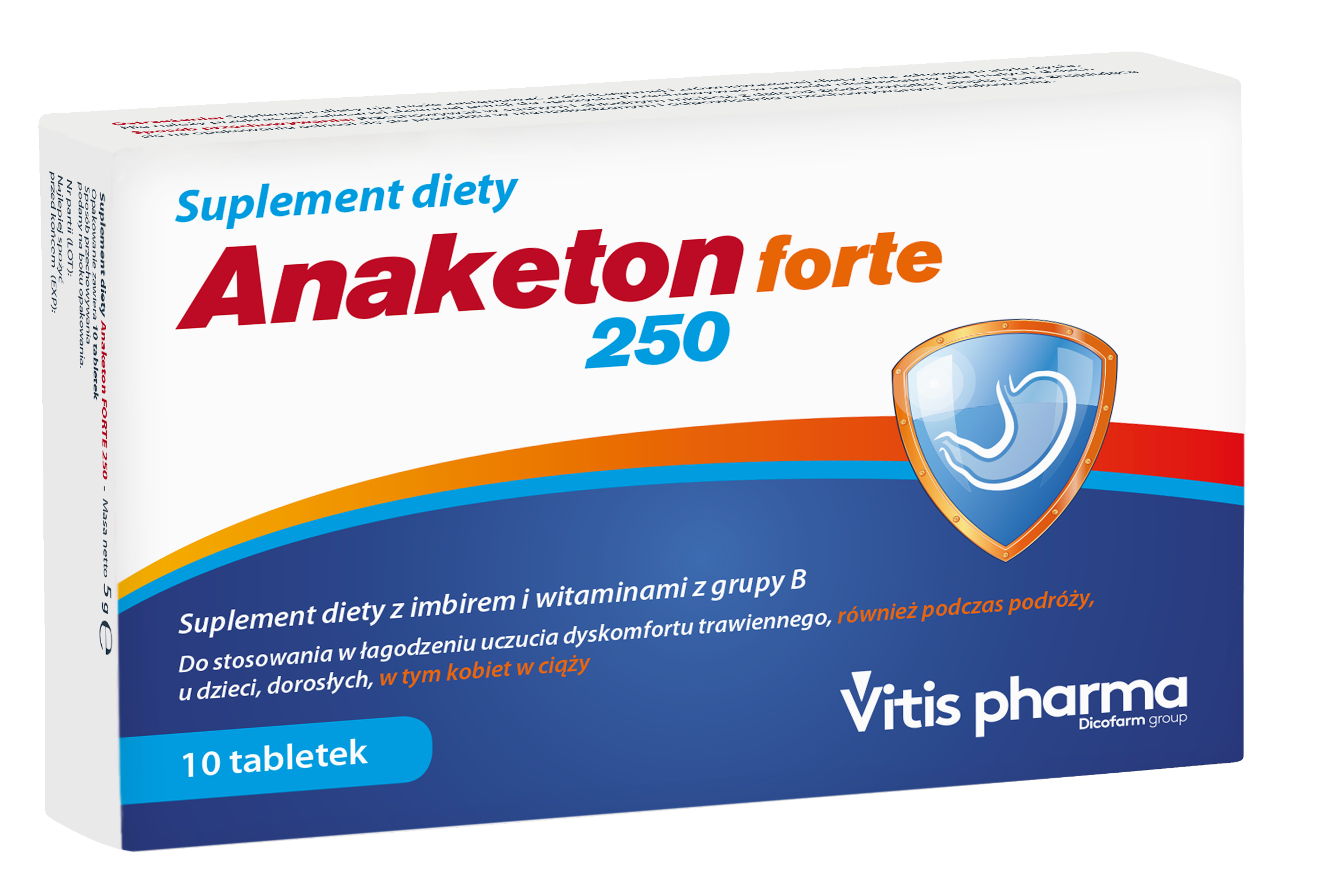 Anaketon Forte 250, tabletki, 10 szt.