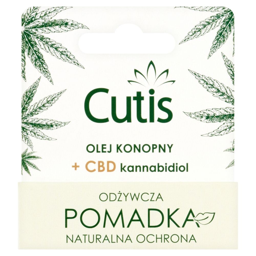 CUTIS POMADKA KONOPNA + CBD kannabidiol do odżywienia i  ochrony ust oraz aktywnej regeneracji pęknięć i zajad&oacute;w