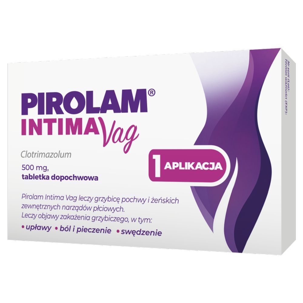 PIROLAM INTIMA Vag, 500 mg, tabletka dopochwowa, 1 sztuka