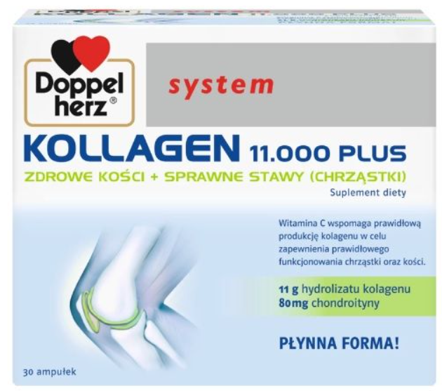 Doppelherz system Kollagen 11.000 PLUS, płyn, ampułki, 30 szt. x 25 ml