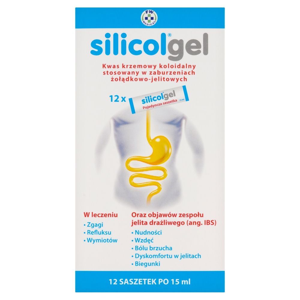 Silicolgel, żel doustny w saszetkach, 15 ml x 12 szt.