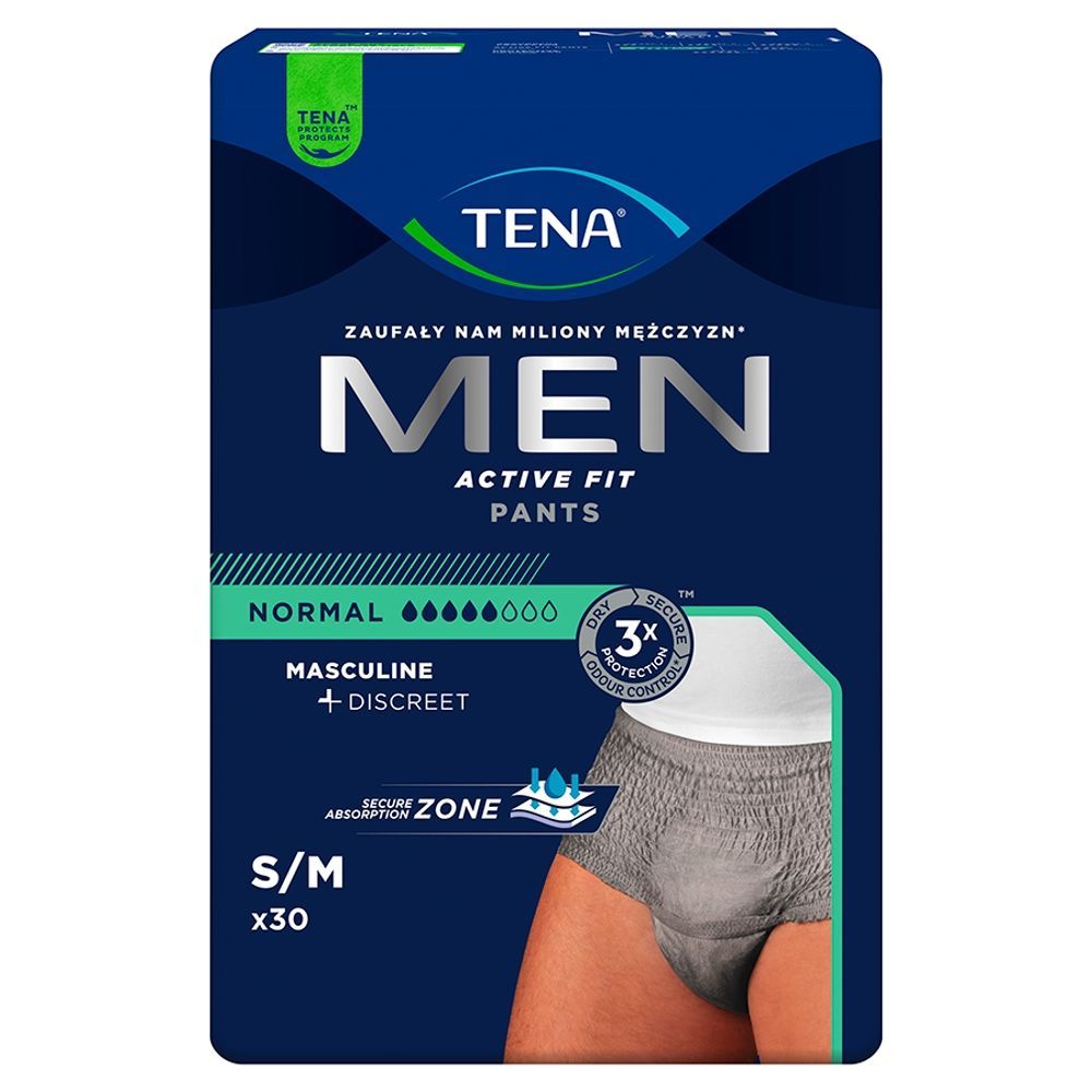 Tena Men Pants Normal,majtki,S/M,Grey,30szt(772704)